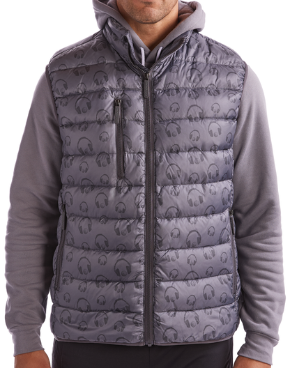 Golf & Hip Hop Unisex Packable Puffer Vest-Grey