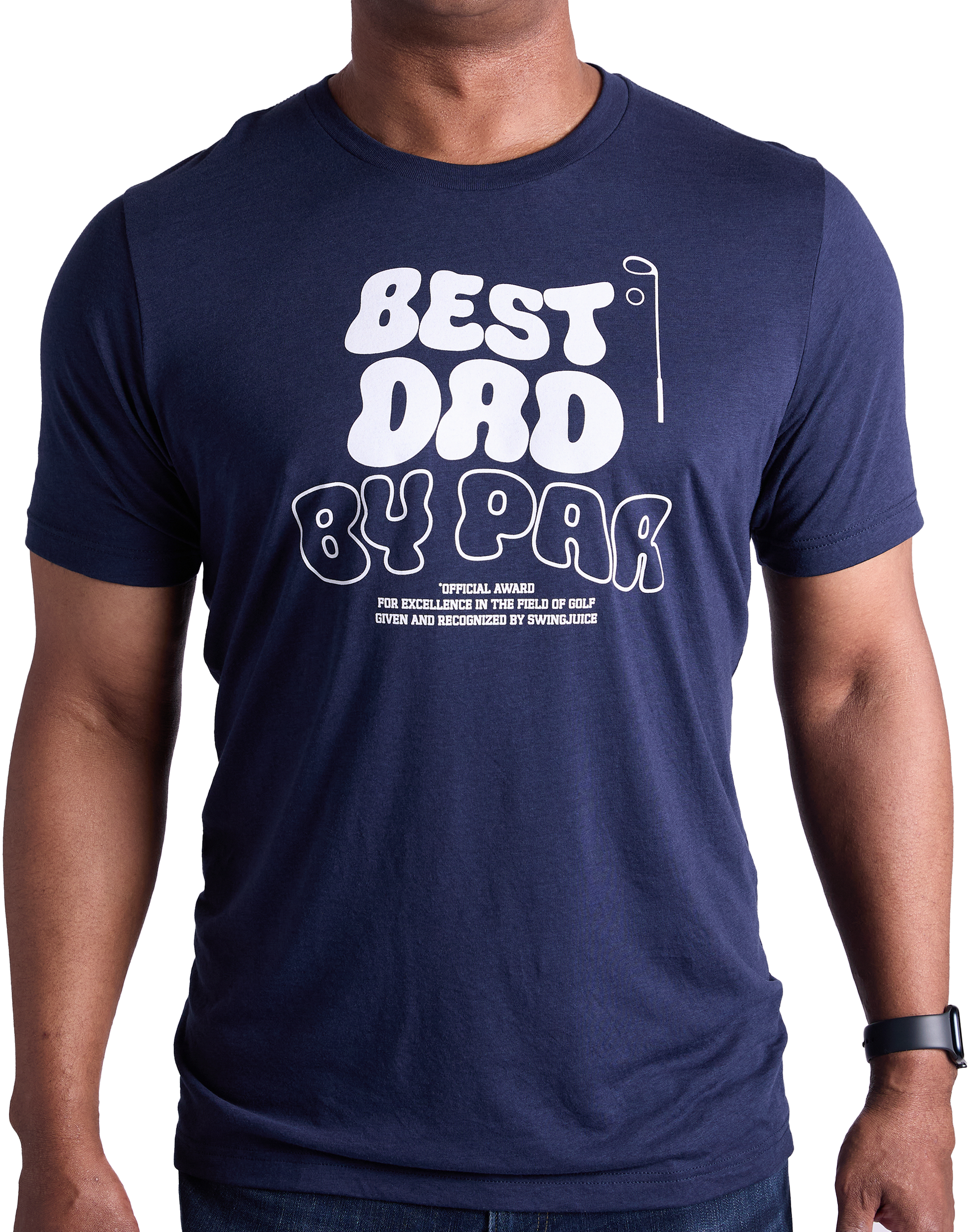 Golf Best Dad By Par Unisex T-Shirt-Navy