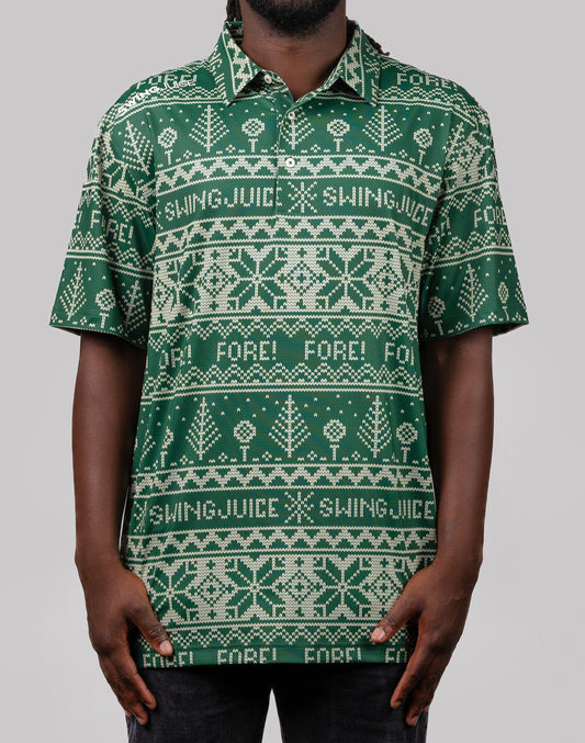 Golf Fore Fairisle Men's Polo-Forest