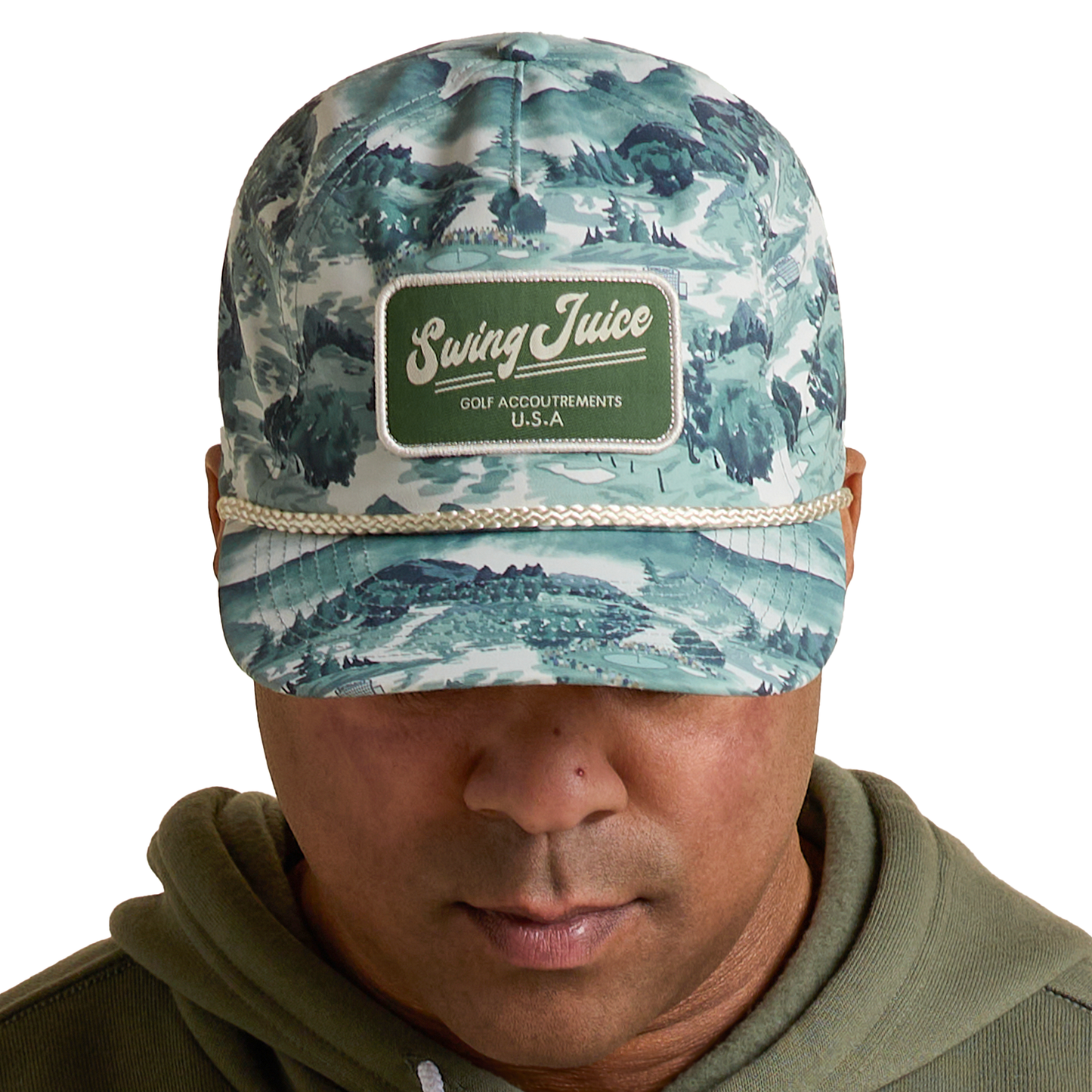 Golf Georgia Landscape Unisex Rope Hat-Green
