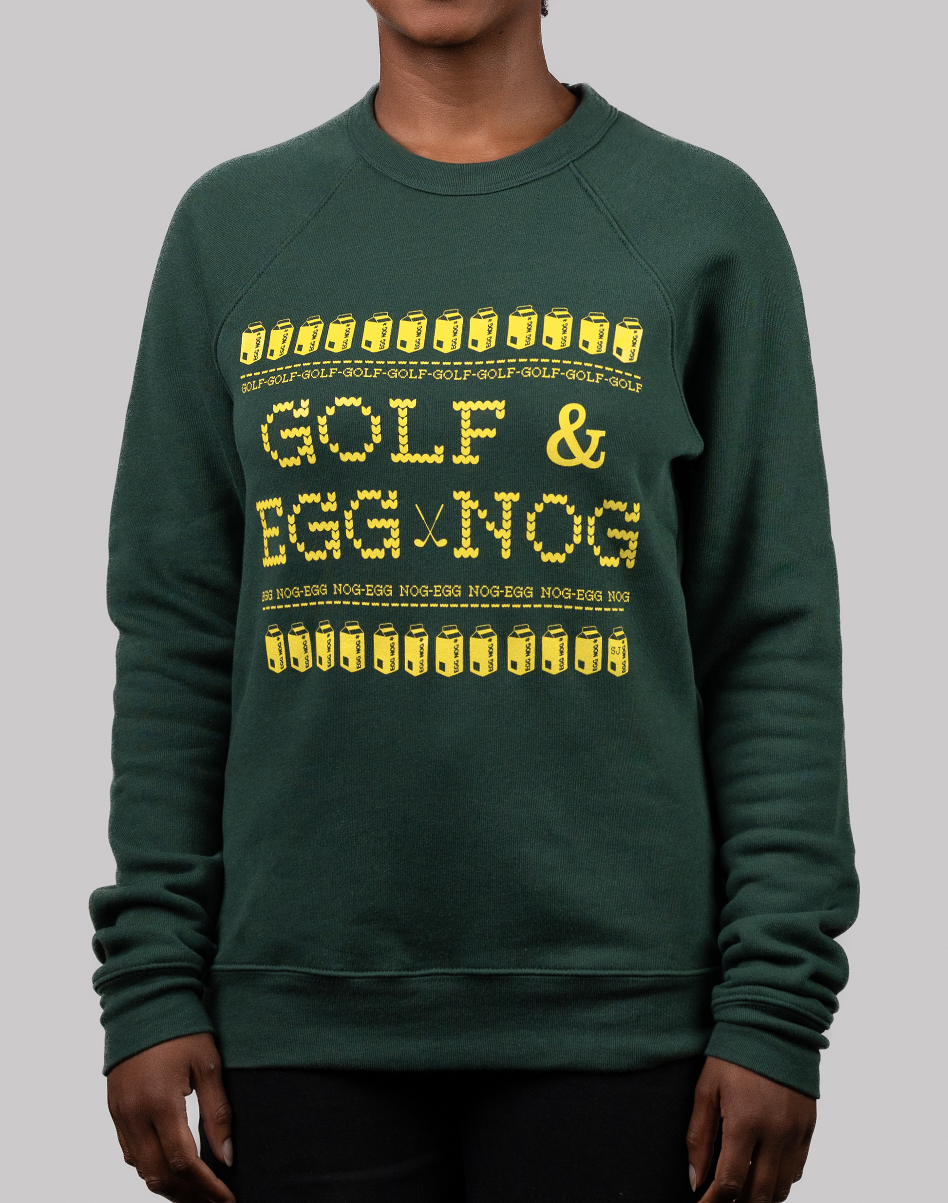 Golf & Egg Nog Unisex Ugly Sweatshirt SwingJuice