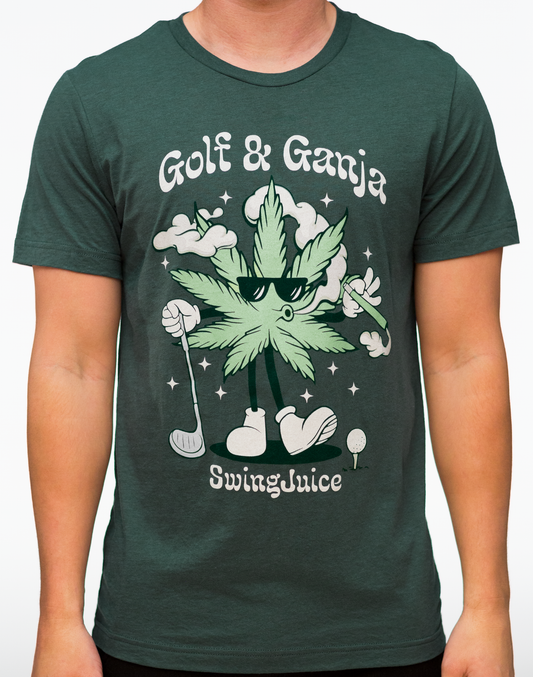 Golf & Ganja Greens Unisex T-Shirt-Pine