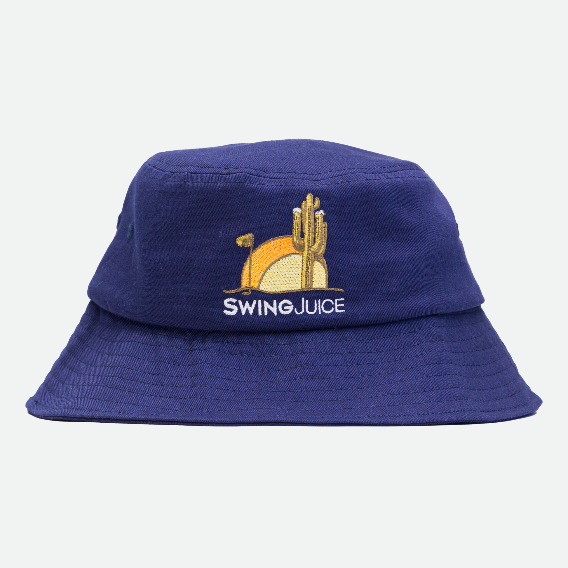 Golf Saguaro Unisex Bucket Hat-Navy