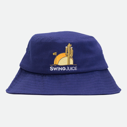 Golf Saguaro Unisex Bucket Hat-Navy