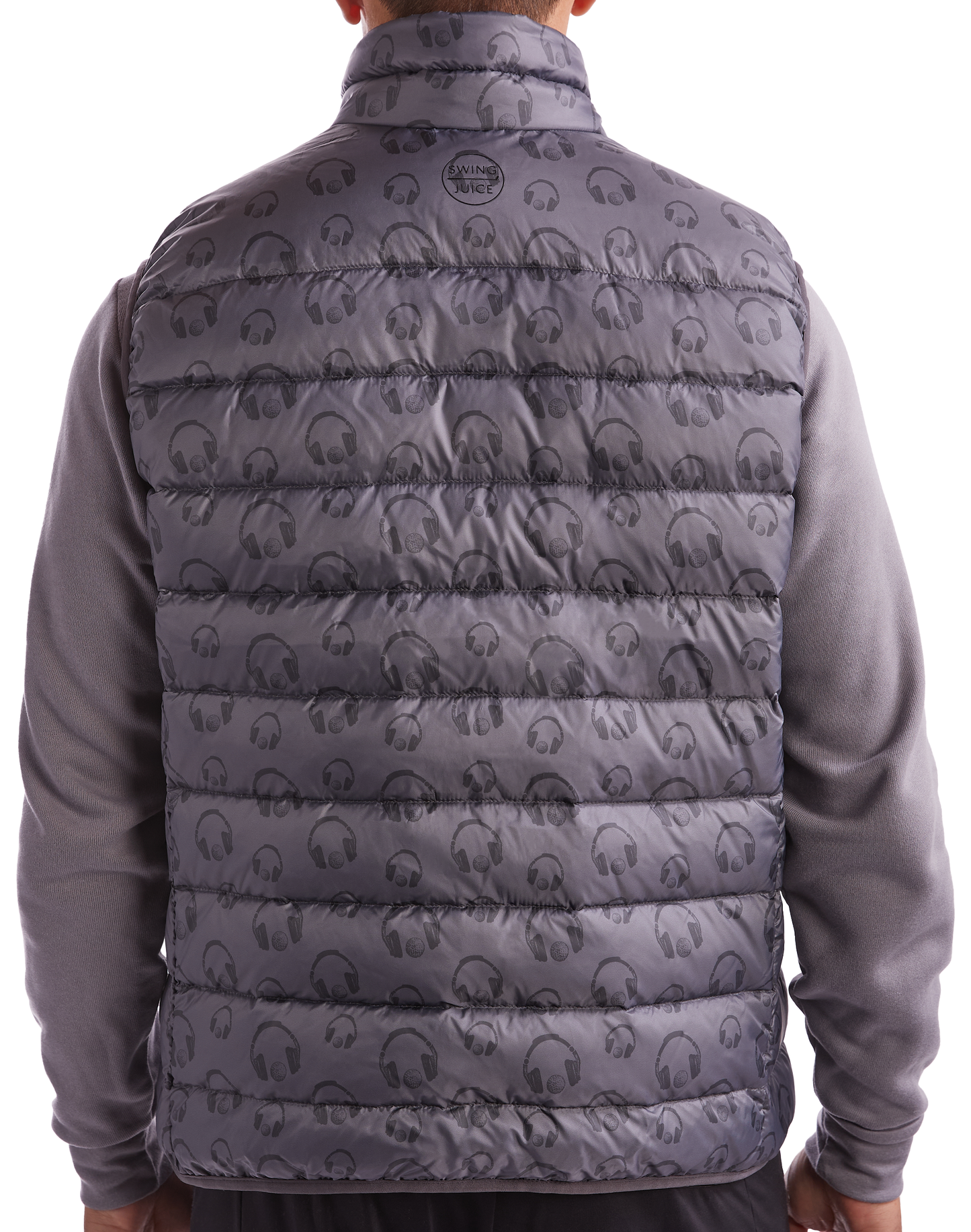 Golf & Hip Hop Unisex Packable Puffer Vest-Grey