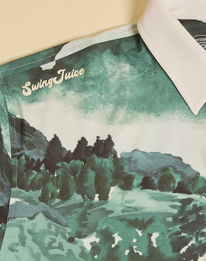 Golf Georgia Landscape Men's Polo-Green