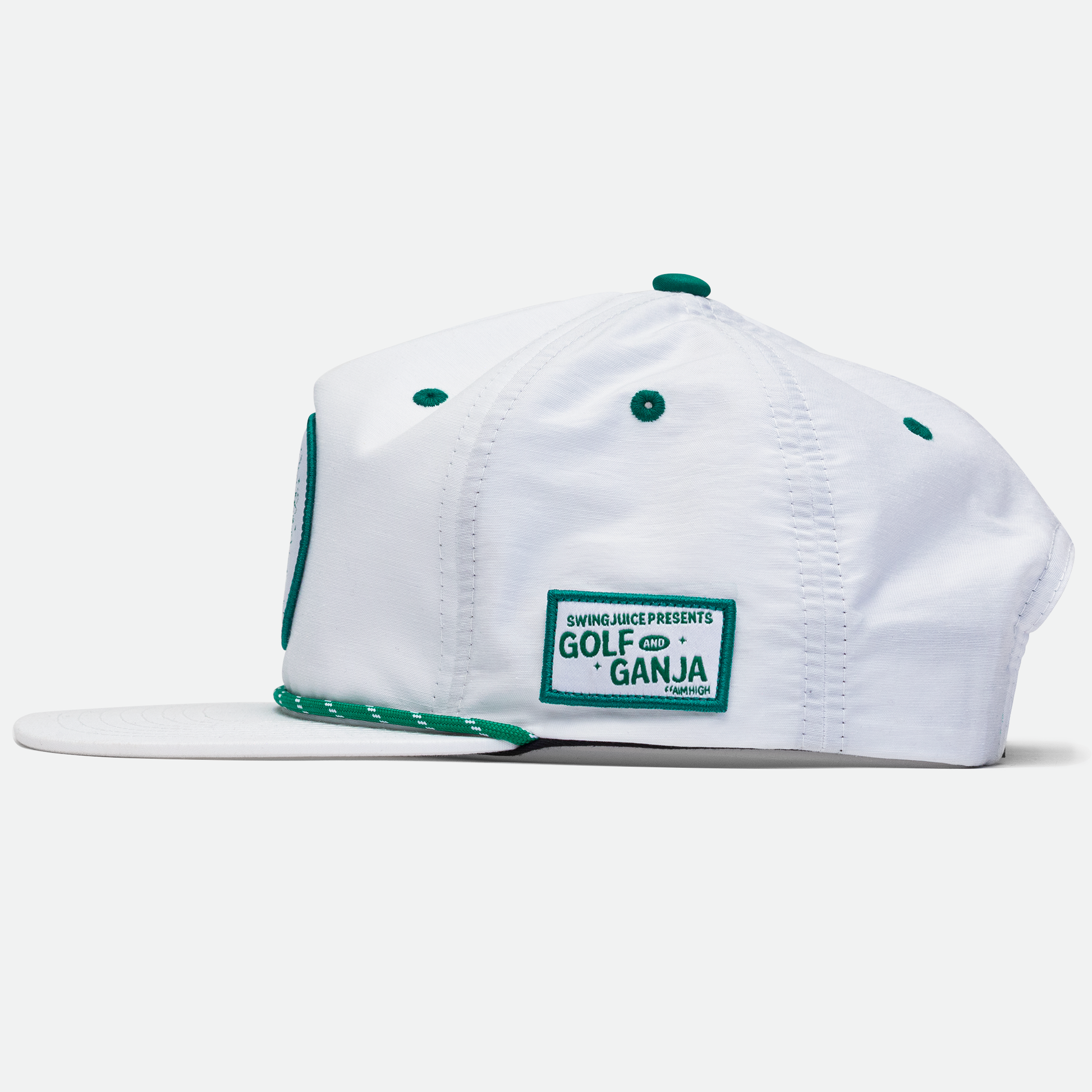 Golf & Ganja Unisex Active Rope Hat-White