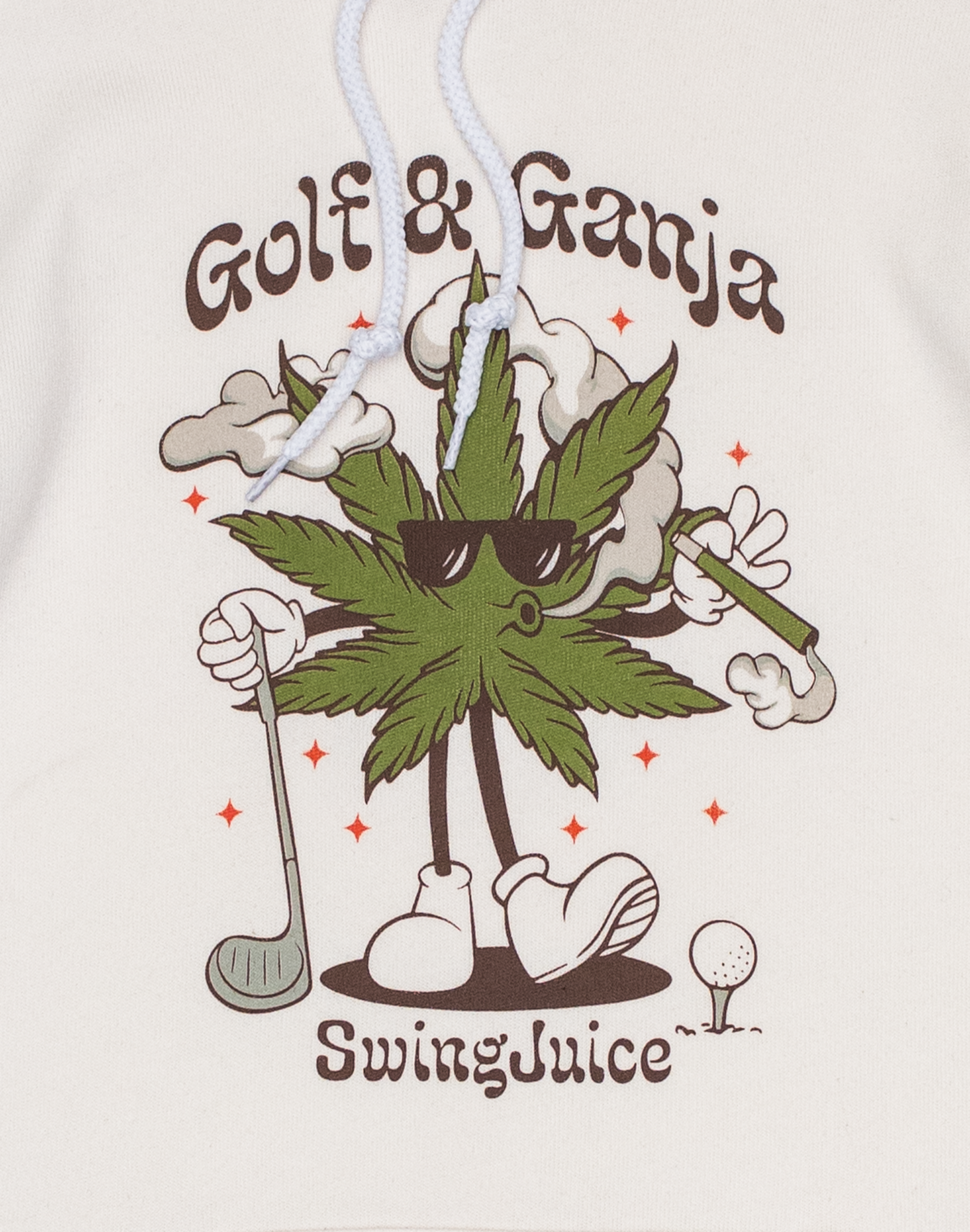 Golf & Ganja Unisex Hoodie-Vintage White