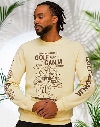 Golf & Ganja Unisex Sweatshirt-French Vanilla