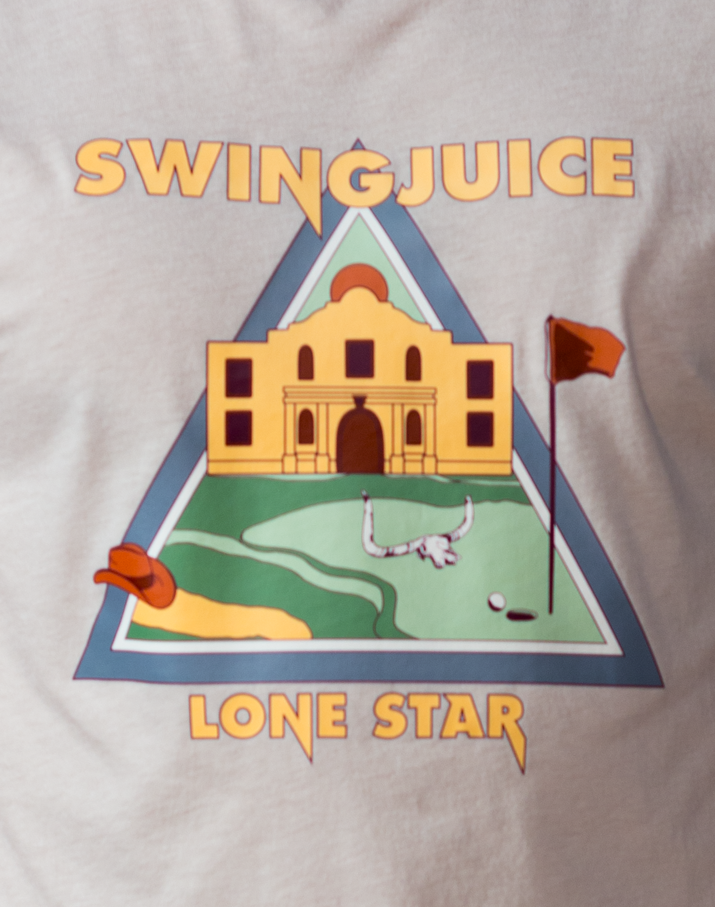 Golf Lone Star Unisex T-Shirt-Cement