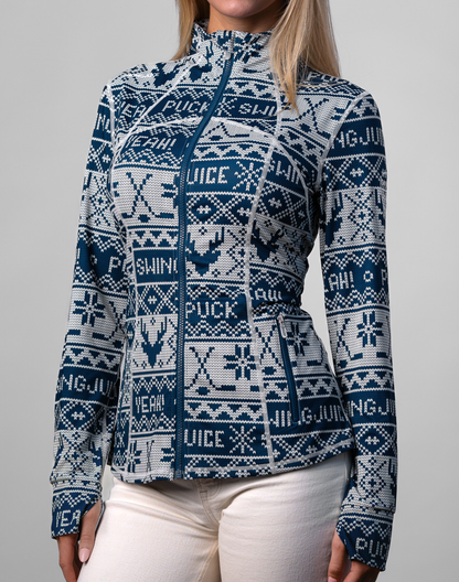 Hockey Puck Yeah Fairisle Women's Full Zip SwingJuice