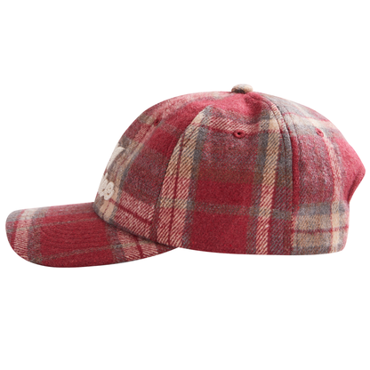 Golf SJ Plaid Unisex Dad Hat-Burgundy