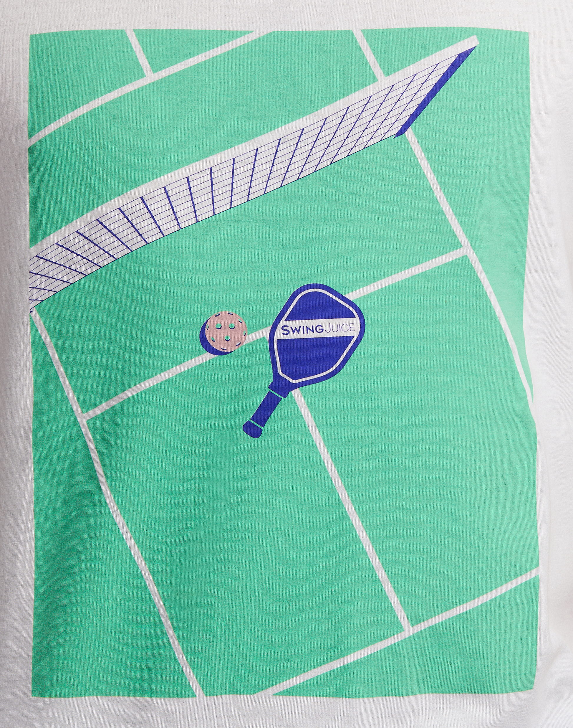 Pickleball The Court Unisex T-Shirt-White