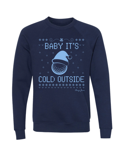 Golf Baby It's Cold Outside Unisex Ugly Sweatshirt-Navy