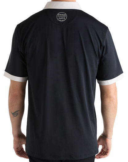 Golf Customizable Solid Men's Polo-Black
