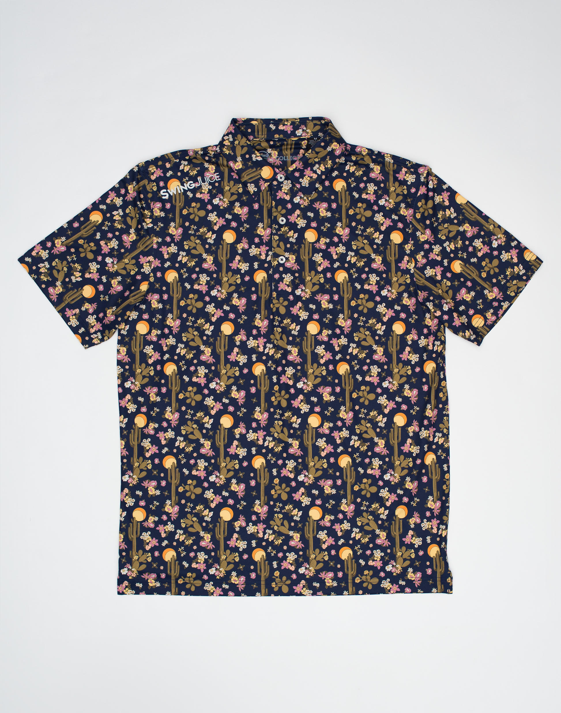 Golf Desert At Dusk Men's Polo-Navy