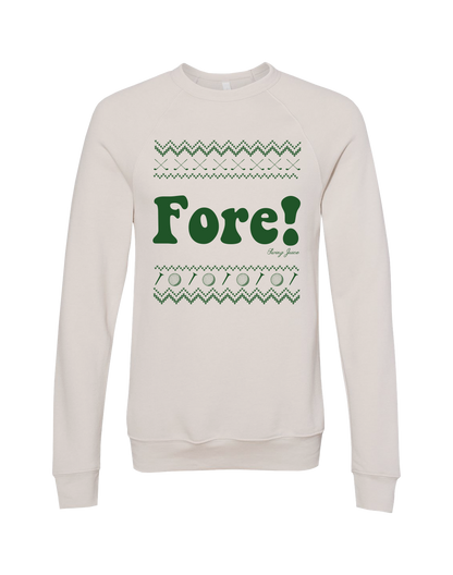 Golf FORE! Unisex Ugly Sweatshirt-Cream