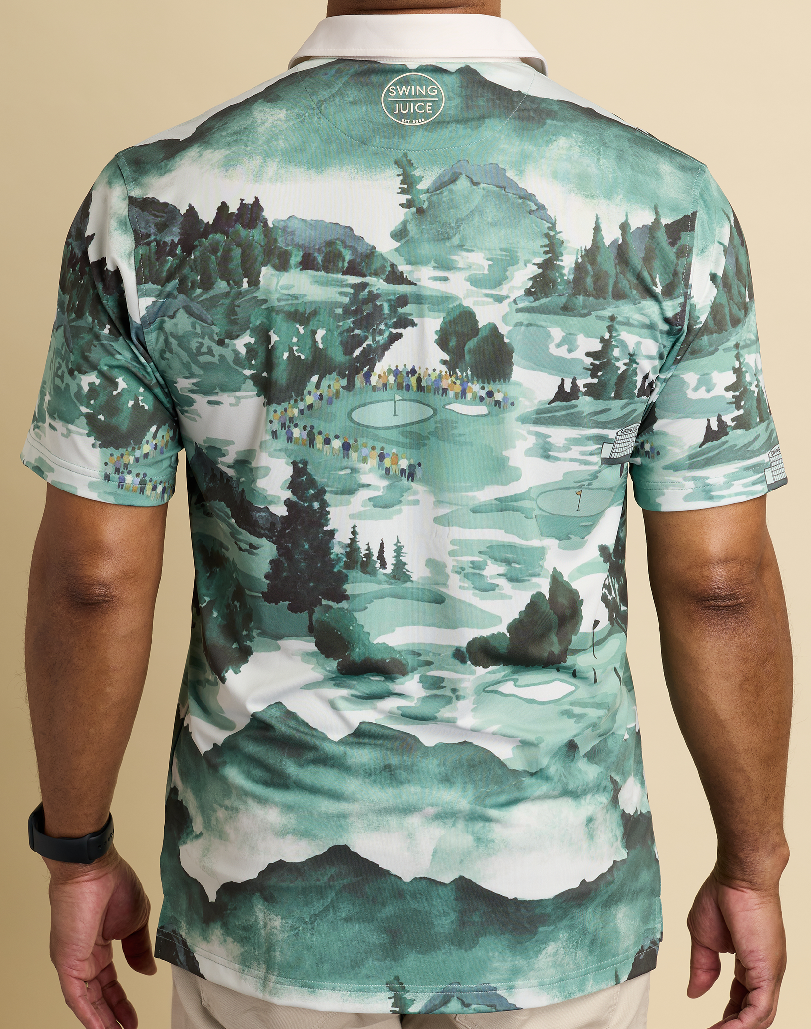 Golf Georgia Landscape Men's Polo-Green