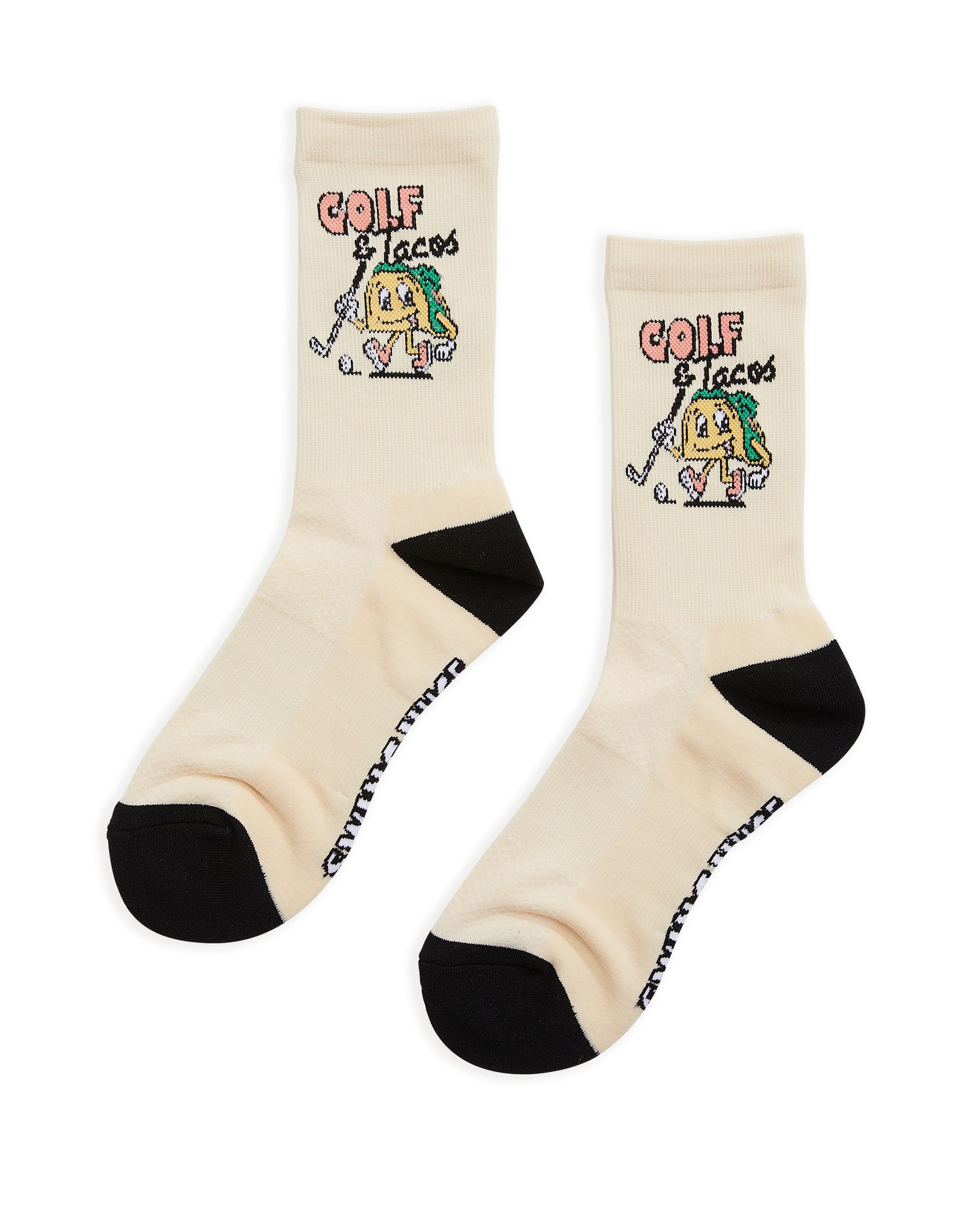 Golf & Tacos Men's Sock-Ivory