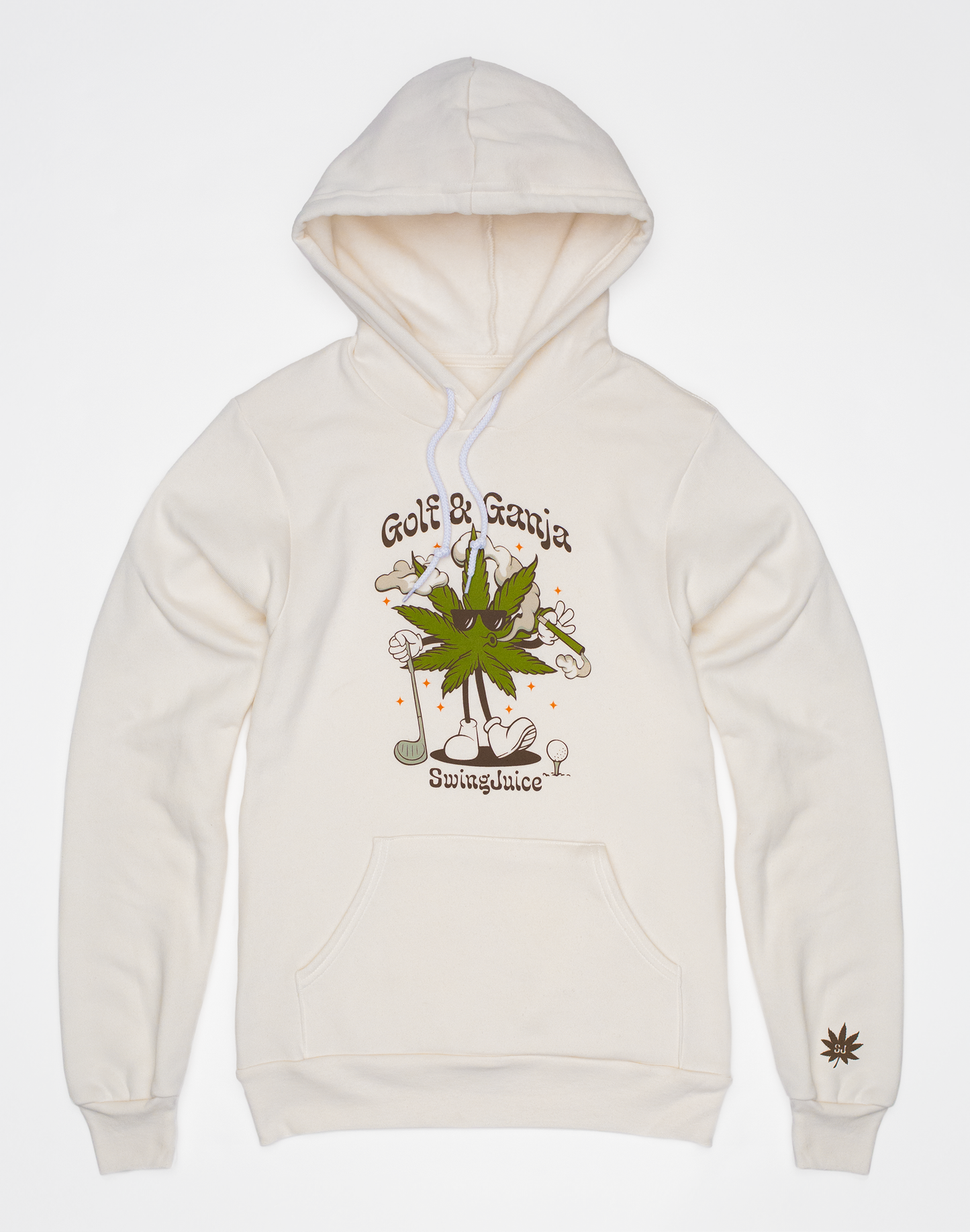 Golf & Ganja Unisex Hoodie-Vintage White