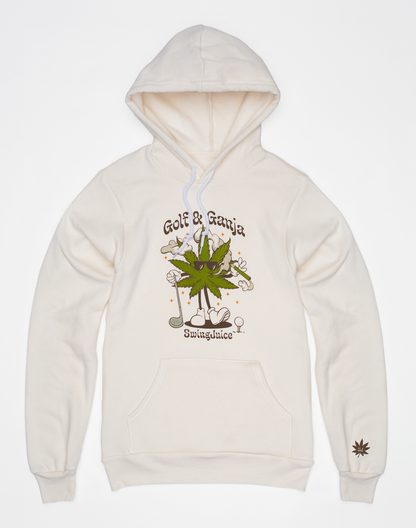 Golf & Ganja Unisex Hoodie-Vintage White