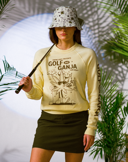 Golf & Ganja Unisex Sweatshirt-French Vanilla