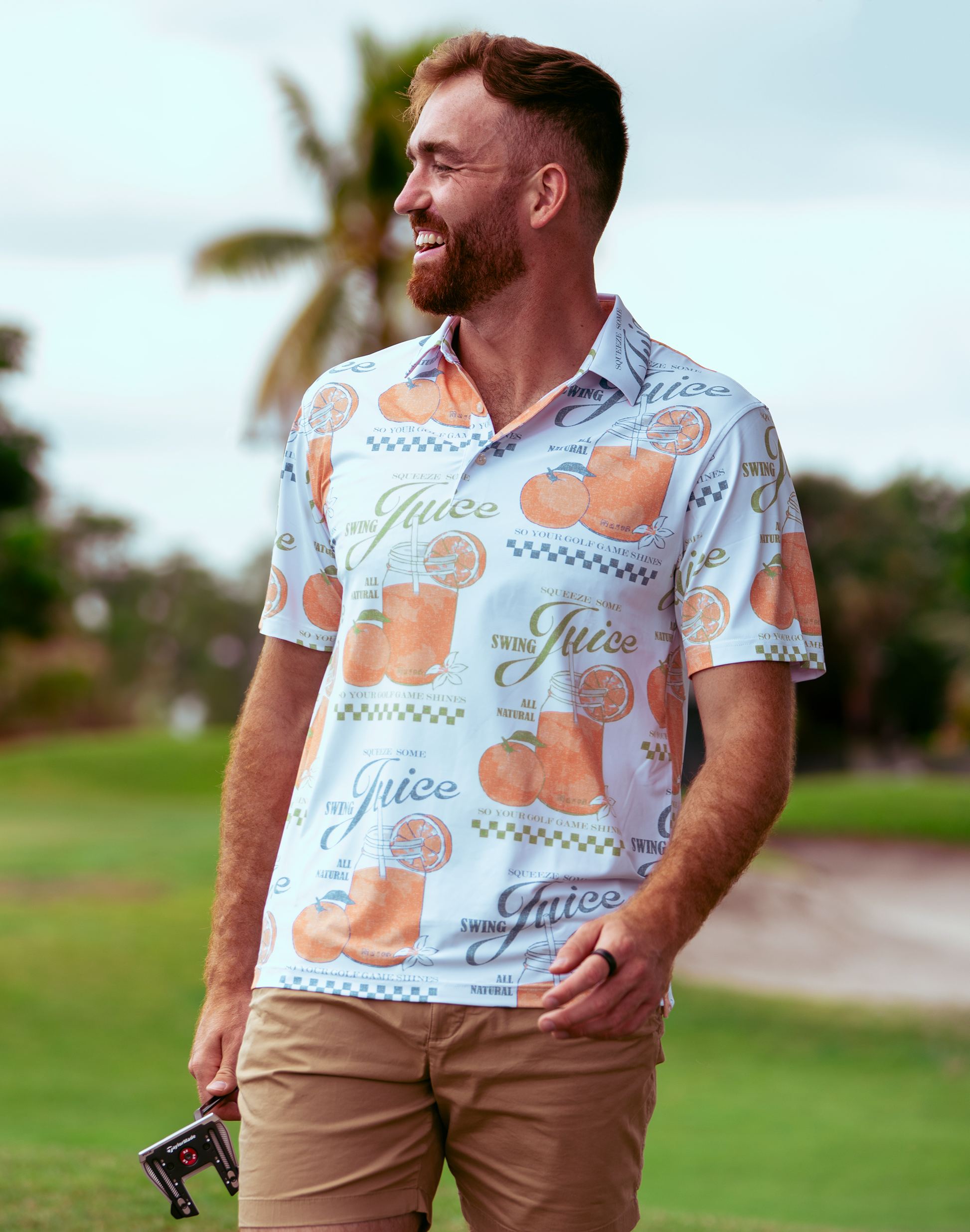 Golf All Natural Men's Polo-White