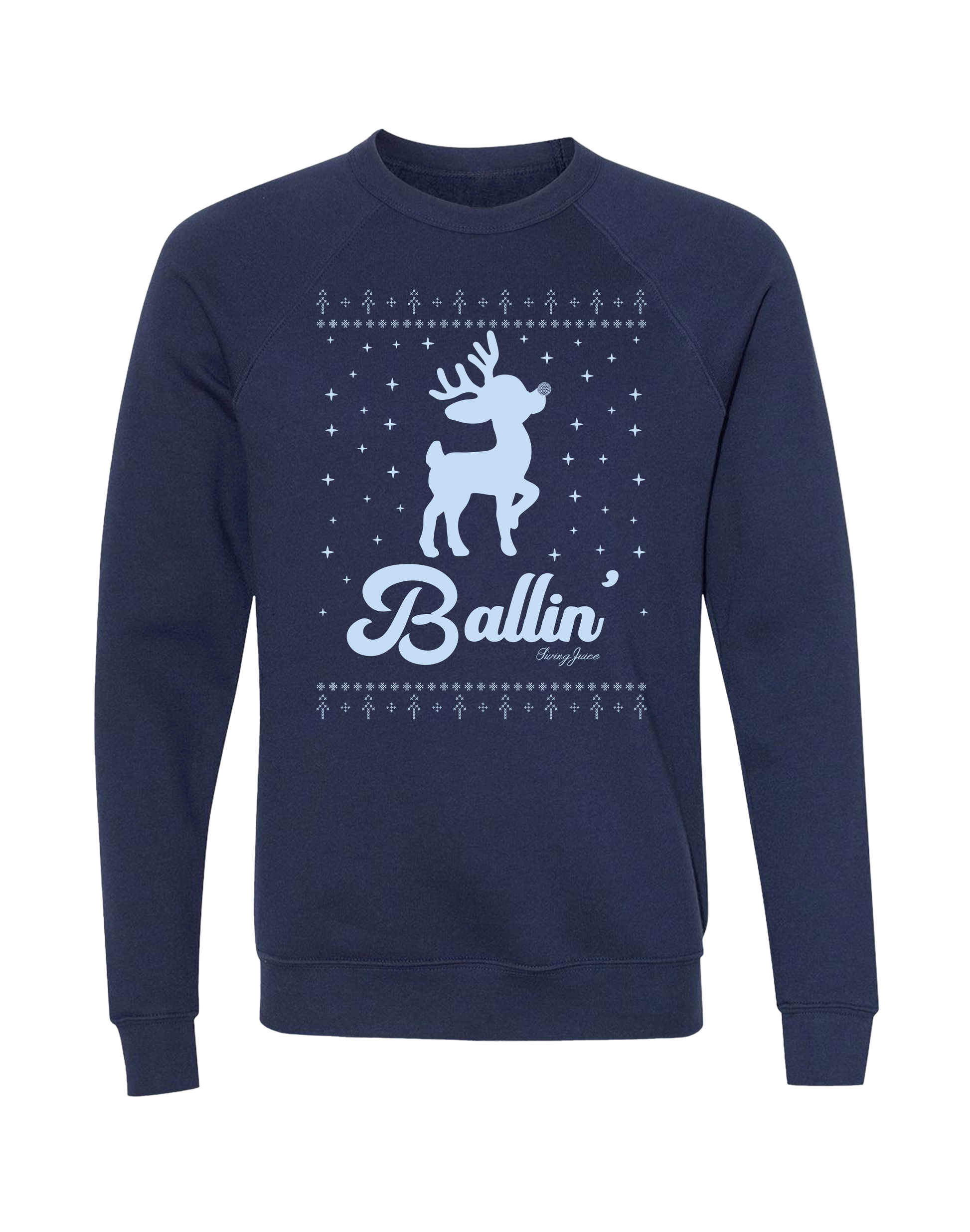 Golf Ballin' Unisex Ugly Sweatshirt-Navy