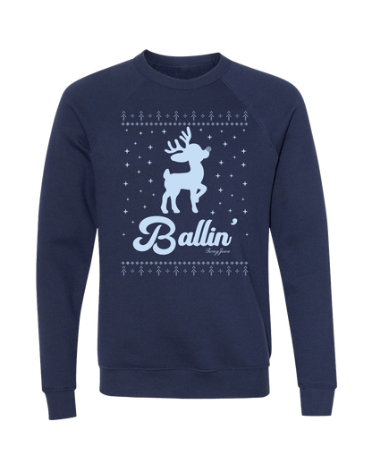 Golf Ballin' Unisex Ugly Sweatshirt-Navy