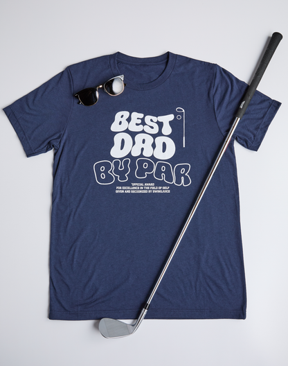 Golf Best Dad By Par Unisex T-Shirt-Navy