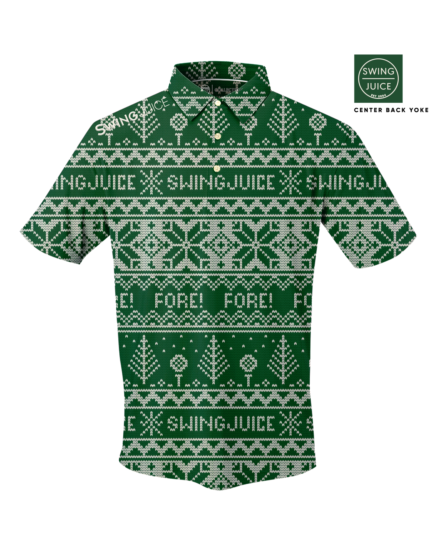 Golf Fore Fairisle Men's Polo-Forest