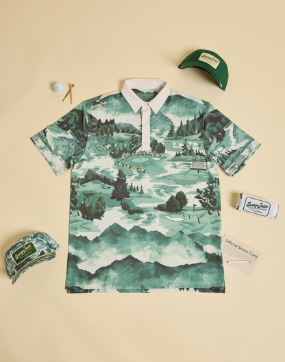 Golf Georgia Landscape Men's Polo-Green