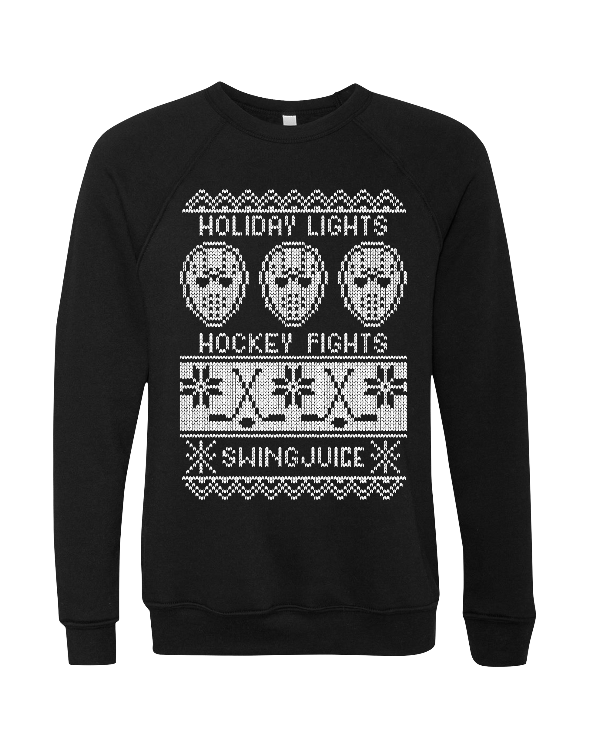 Hockey Fights Holiday Lights Unisex Sweatshirt SwingJuice