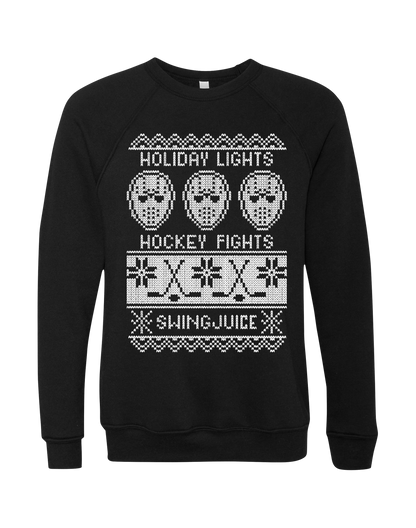 Hockey Fights Holiday Lights Unisex Sweatshirt SwingJuice