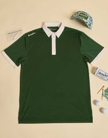 Golf Mason Solid Men's Polo-Forest