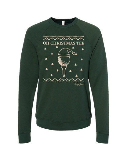 Golf Oh Christmas Tee Unisex Ugly Sweatshirt-Forest Green