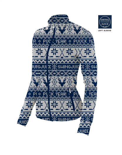 Hockey Puck Yeah Fairisle Women's Full Zip SwingJuice