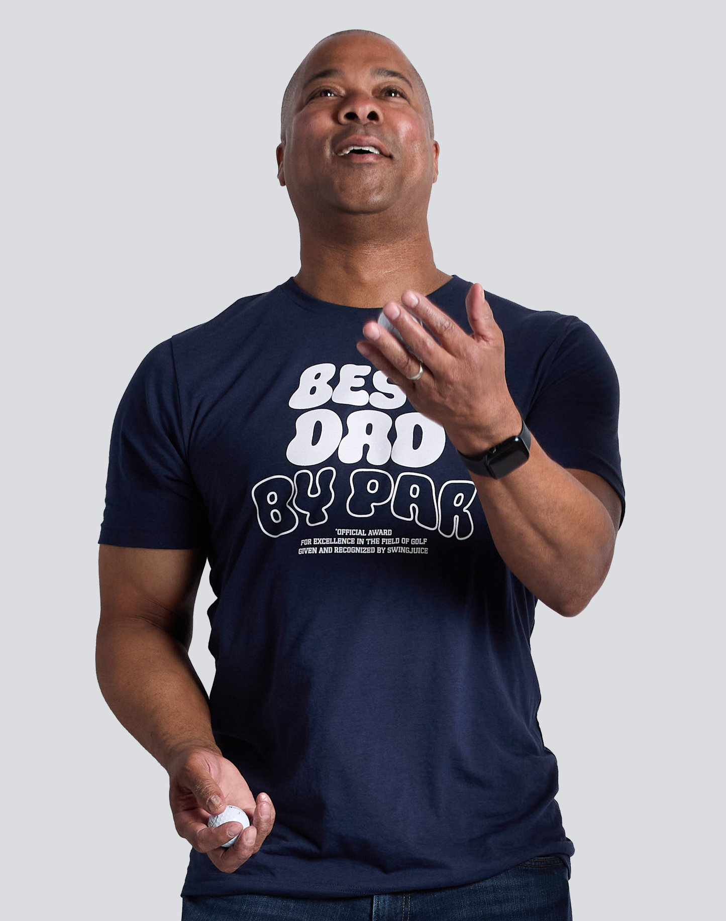 Golf Best Dad By Par Unisex T-Shirt-Navy