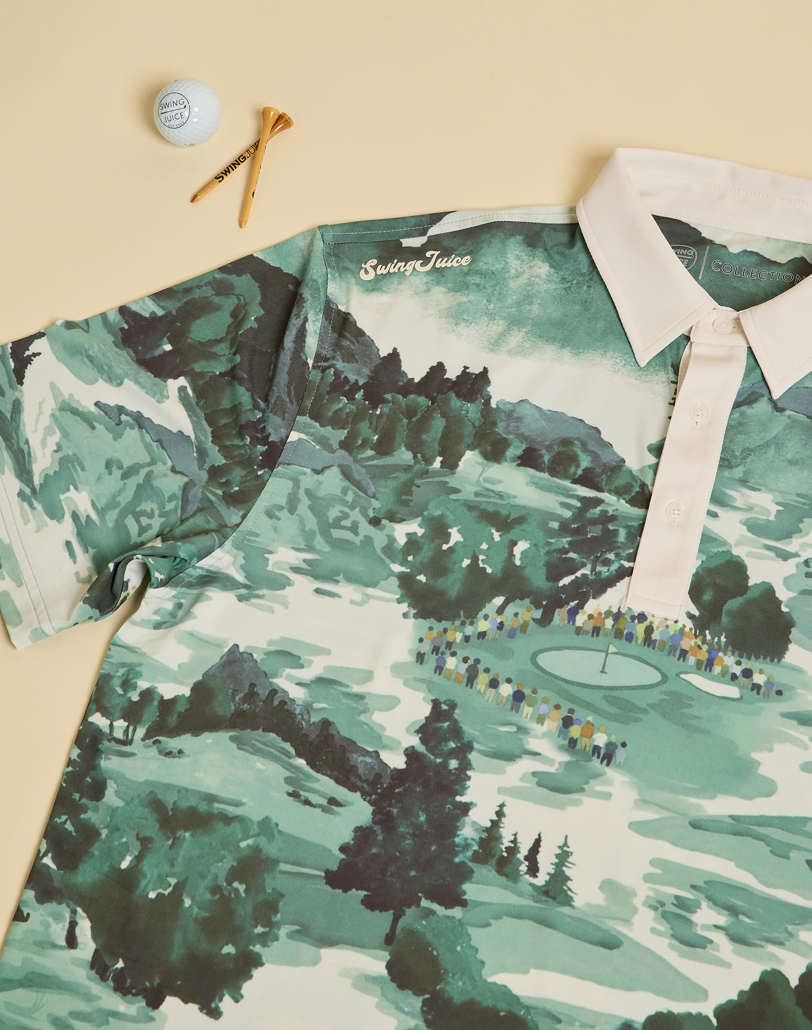 Golf Georgia Landscape Men's Polo-Green