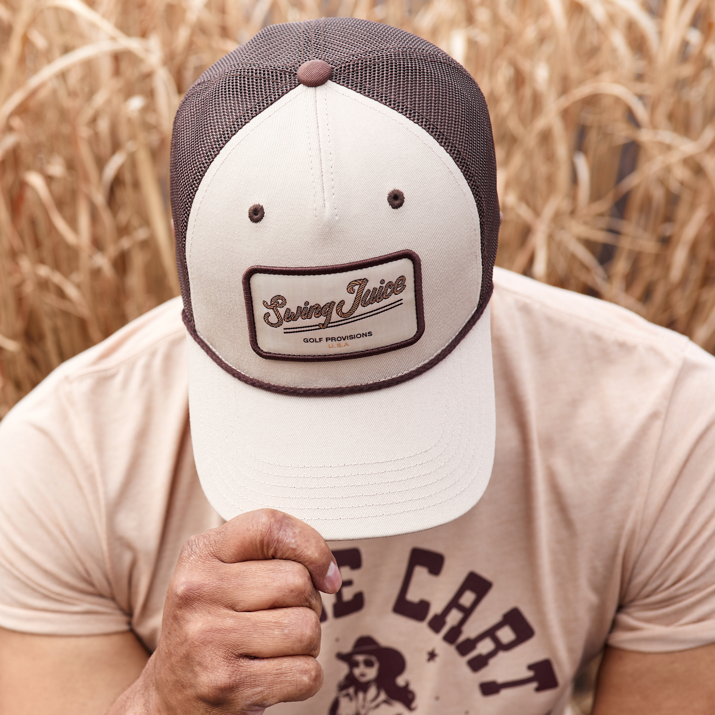 Golf Provisions Unisex Trucker Rope Hat Tn-Tan