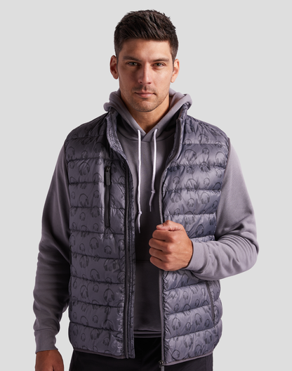 Golf & Hip Hop Unisex Packable Puffer Vest-Grey