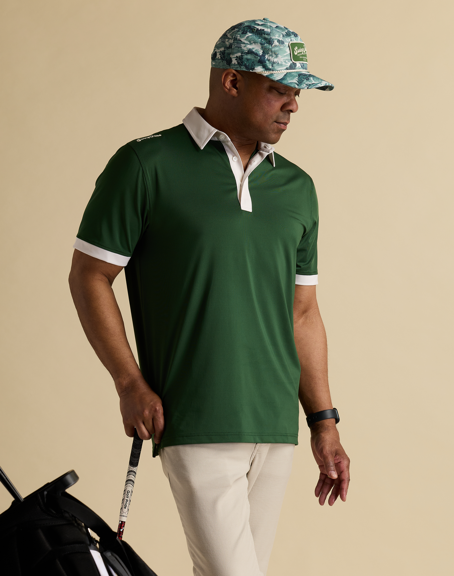 Golf Mason Solid Men's Polo-Forest