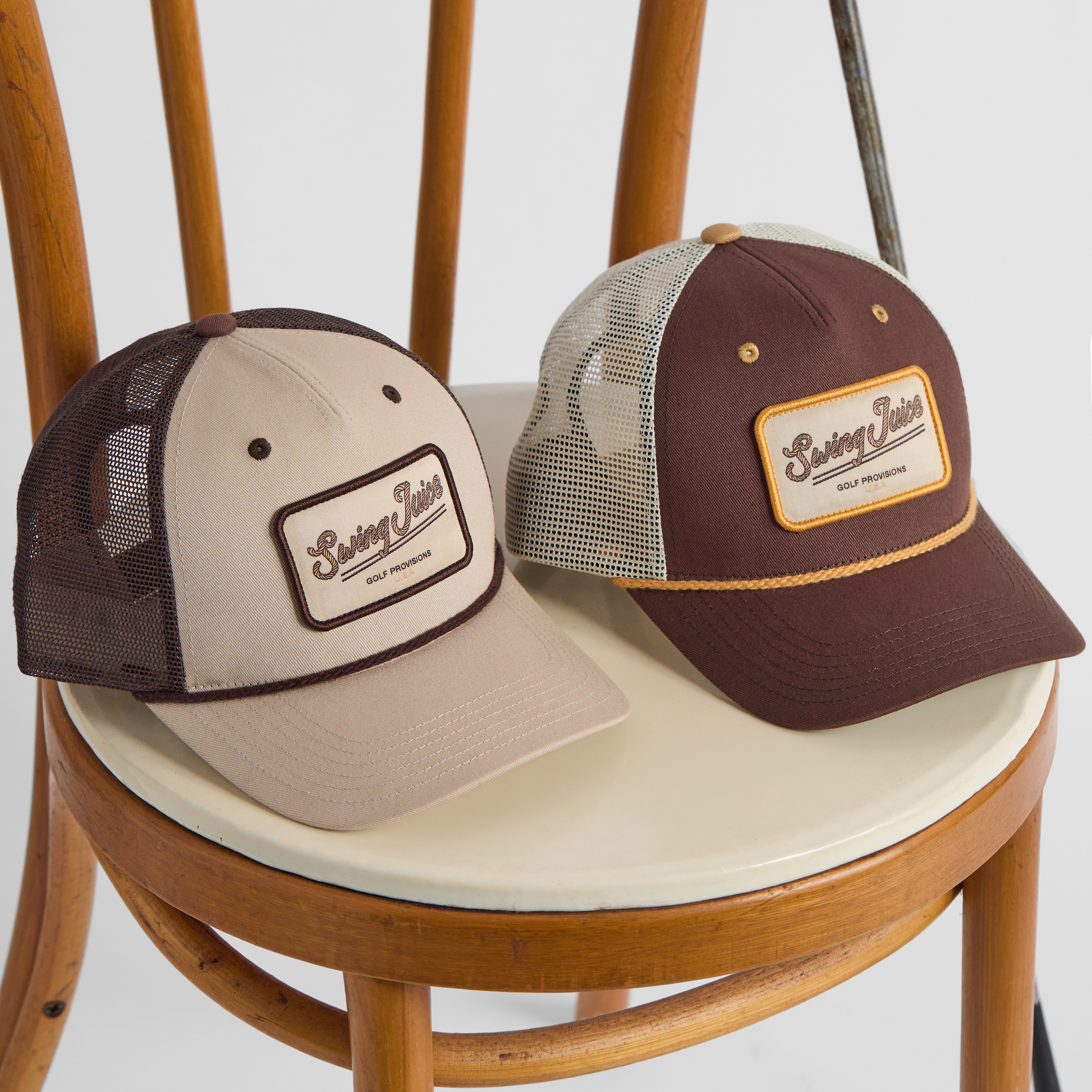 Golf Provisions Unisex Trucker Rope Hat Tn-Tan