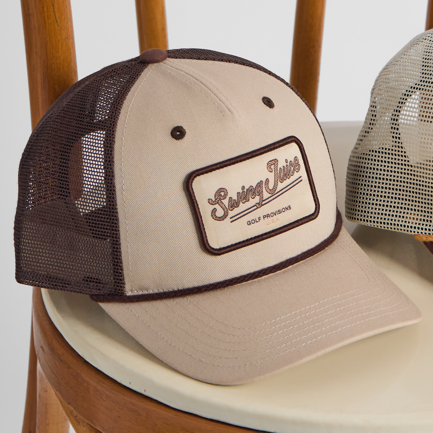 Golf Provisions Unisex Trucker Rope Hat Tan O/S