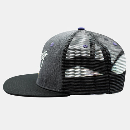 Golf 'Til Death Unisex Trucker Hat Heather-Heather Charcoal