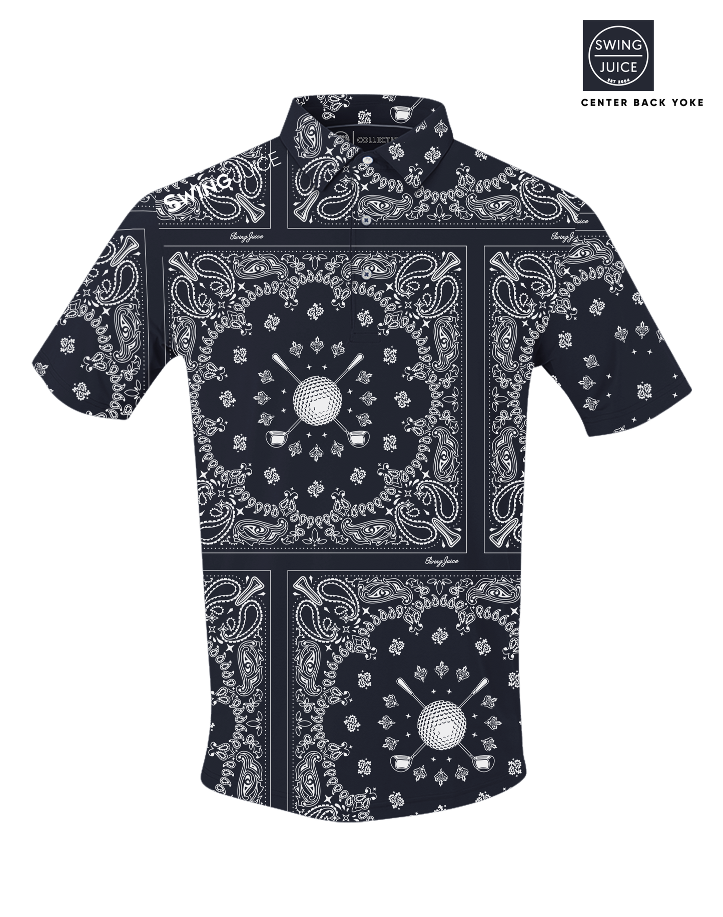 Golf Bandana Men's Polo-Navy