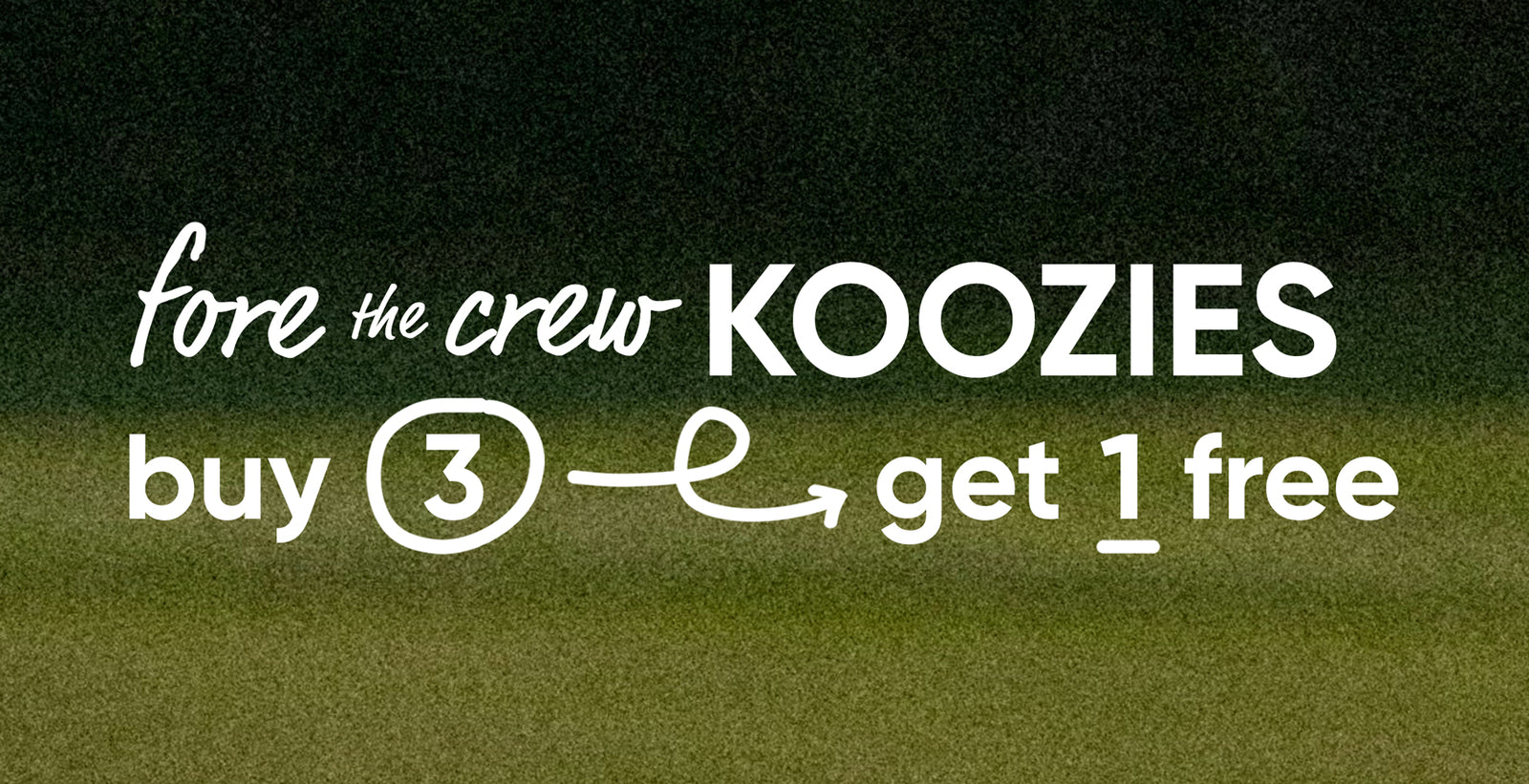 Fore Koozies promotional banner