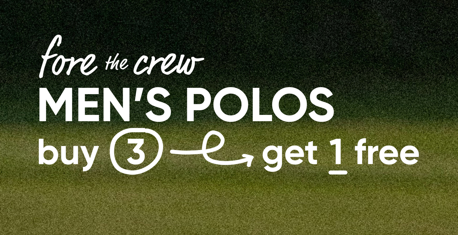 Fore Men's Polos promotional banner
