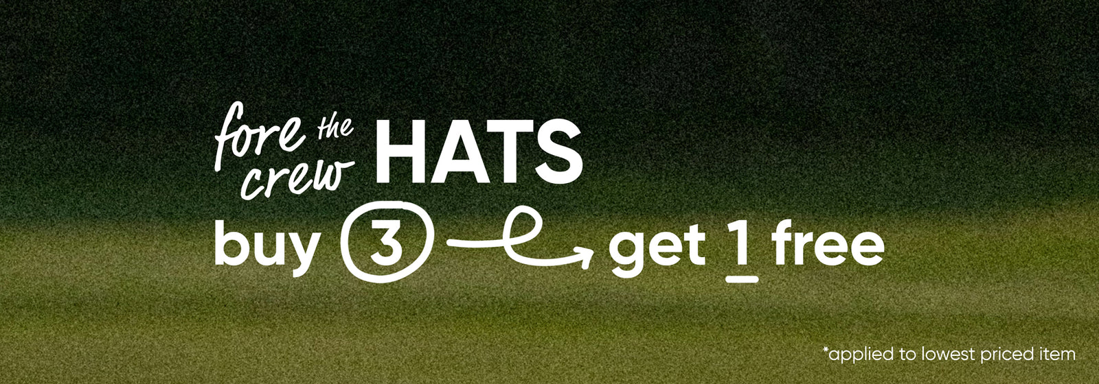 Fore Hats promotional banner