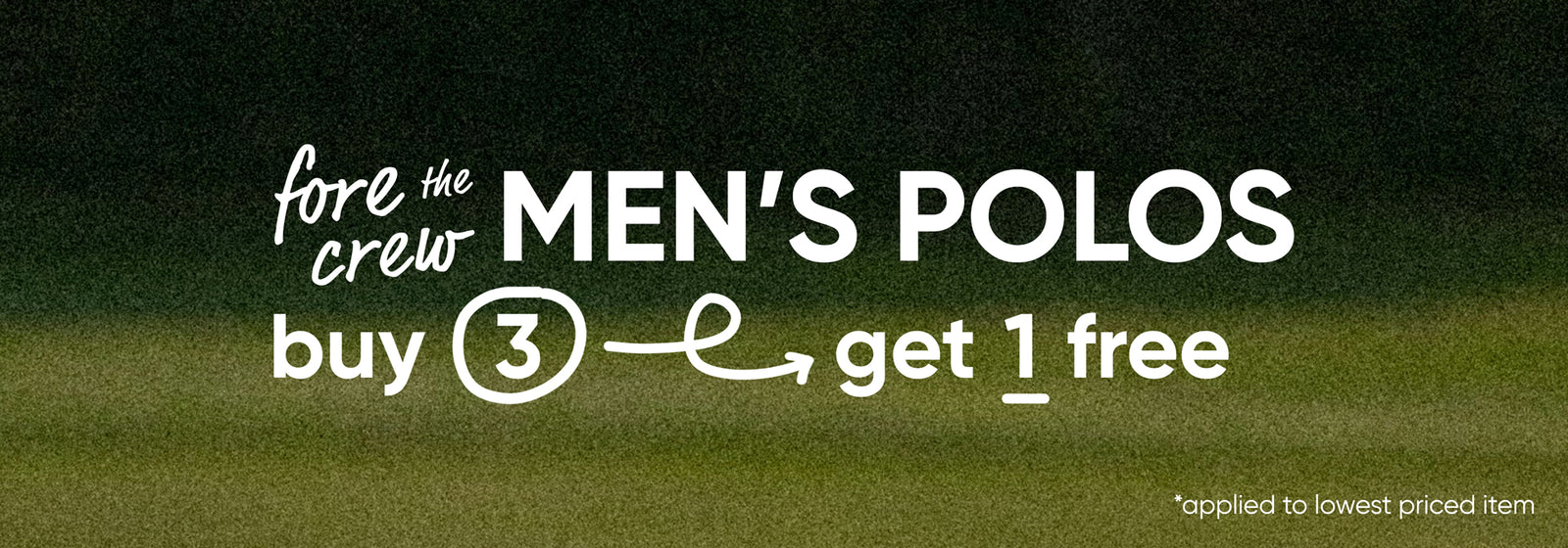 Fore Men's Polos promotional banner